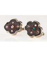 Sterling Silver Mexico PGG Lapidary Inlay Cufflinks - $1,975.29 MXN