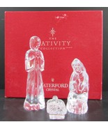 Waterford Crystal Holy Family Nativity Set In Original Box - $246.51