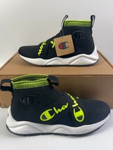 Mens Champion Rally Crossover High Top Shoes Size 11 Black Neon Green White Repl - £54.87 GBP