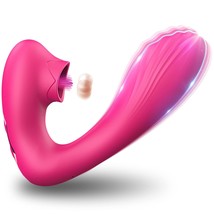 Clitoral G-Spot Dildo Vibrator With 5 Licking &amp; 5 Intense Vibration Modes, 2 In  - £19.66 GBP