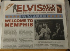 Elvis Week 2006 Event Guide Elvis Presley Magazine Newspaper memphis - £6.30 GBP
