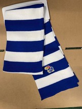 Kansas Jayhawk Scarf. Blue and White Stripes Logofit Free Shipping!! - £21.97 GBP