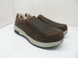 DAKOTA Men&#39;s Slip-On Quad Stance Steel Toe Comp. Plate Shoes Brown Size 13M - £34.16 GBP