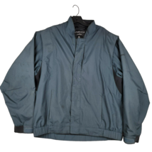 Footjoy DryJoys FJ Full Zip Golf Rain Wind Jacket Mens Size Large Blue Gray Flaw - £19.59 GBP