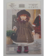VOGUE CRAFT PATTERN #7007 18&quot; VOGUE DOLL COLLECTION OLIVIA FULL FACE UNC... - £12.01 GBP