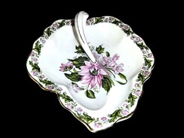 Royal Albert Cotswold Handled Leaf Dish Bone China England Floral A Wagg - £19.78 GBP