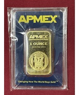 Gold Bar APMEX 1 Ounce Fine Gold 999.9 In Sealed Assay - £1,678.64 GBP