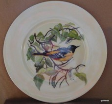 Vintage Hand Painted Plate with Baltimore Oriole 10.5&quot; - £31.87 GBP