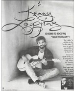 Kenny Loggins 1988 Back To Avalon advertisement 8.5 x 11 b/w ad print - £3.33 GBP