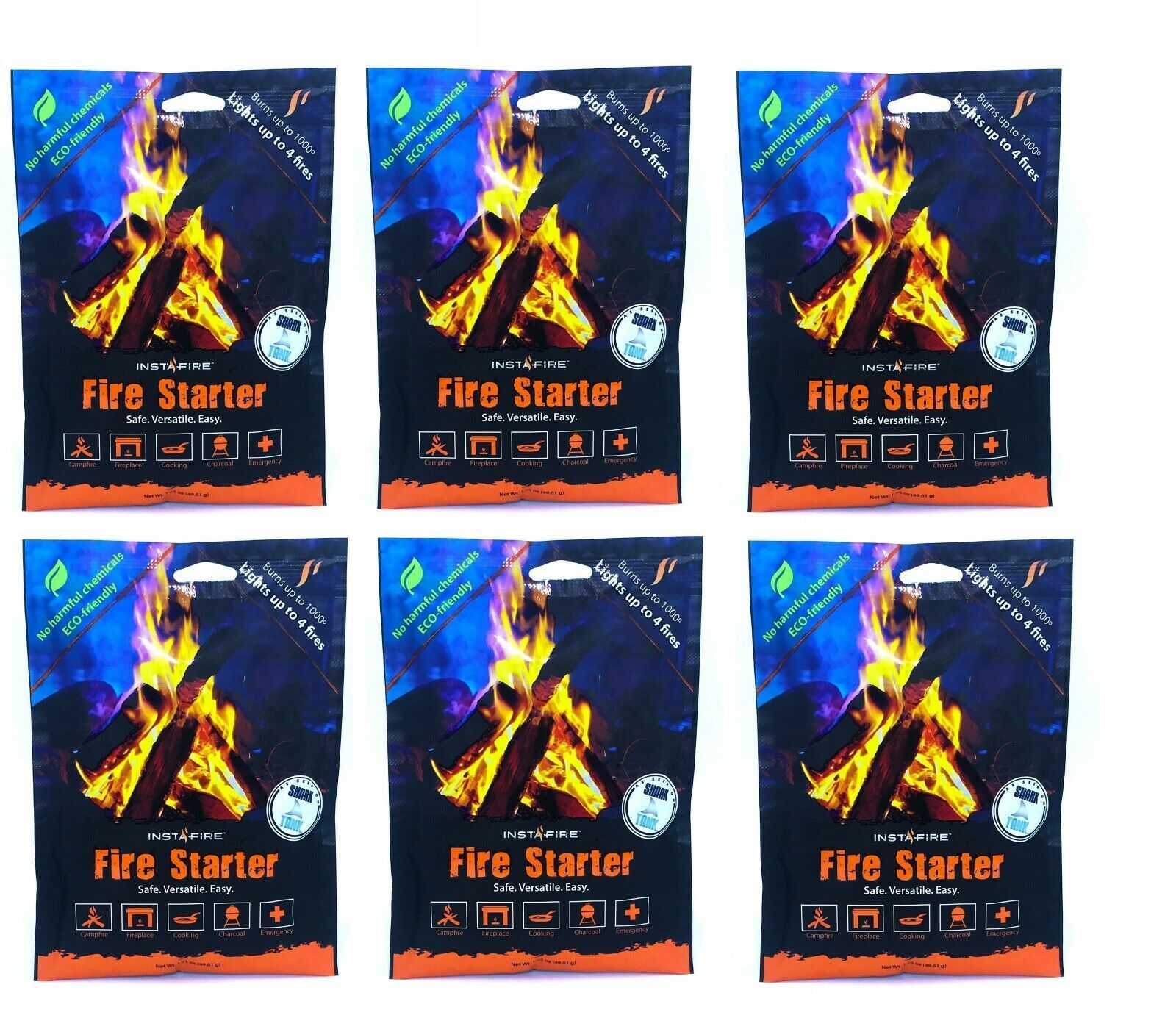 InstaFire Emergency Fuel and Fire Starter 6 Pack - $9.89