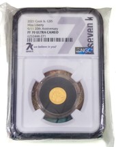 2021 Cook Islands G$5 Miss Liberty 1/2 g Gold Coin Graded by NGC as PF70 UCam - £140.22 GBP