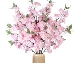 Silk Cherry Blossom Branches, 47In Artificial Cherry Blossom Flowers Lon... - $43.99