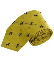 Royal Fleur De Lis Classic and Traditional Necktie, Luxurious Diamond Dotted Tie - £15.08 GBP