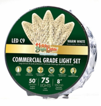 Holiday Bright LED-C9R75-WW8 C9 LED Christmas Lights Reel Warm White 75-... - $53.46