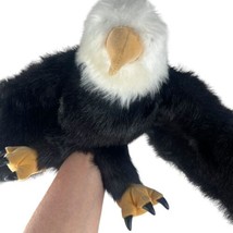 Folkmanis USA Furry Folk Bald Eagle Hand Puppet Plush Stuffed Animal Bird Toy - £18.80 GBP