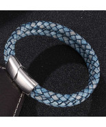 Braided Leather Magnetic Bracelet (Circumference 20.5cm)  - $26.02 CAD