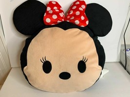 Disney Tsum Tsum Minnie Mouse Head Pillow Plush Jumbo Large 18 x 20  - £19.46 GBP