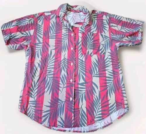 VTG Ardmore Hawaiian Button Up Shirt Floral Print Aloha USA Made Short S... - $15.79