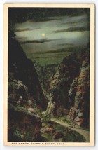 Box Canon Night Cripple Creek Colorado Clouds Moon 1911 To Saco ME Postcard B47 - £4.68 GBP