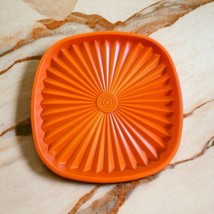 Tupperware Lid 7&quot; Instant Bowl Seal 839 Orange Vintage Replacement Obsolete - £12.65 GBP
