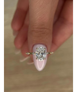 2.12 Carat Oval Shape E/VVS2 Lab Grown Diamond Engagement Ring 14k Yello... - $28,061.40 MXN
