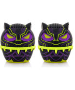 Black Panther Bitty Boomers 2 PACK Marvel Blacklight Mini Bluetooth Spea... - £14.86 GBP