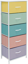 Furniture Dresser w/ 5 Drawers - Tall Cube Organizer for Kids Bedroom &amp; Toy Room - £81.52 GBP