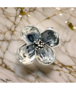 Tiffany &amp; Co Estate Dogwood 4 leaf clover Flower Brooch Silver 4.45 Grams - $287.10