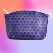 Ipsy November 2018 Glam Blue With Black Hearts   - Bag Only NWOT 5”x7” - £11.66 GBP