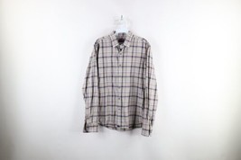 Untuckit Mens Medium Slim Fit Collared Flannel Long Sleeve Button Shirt Plaid - £30.54 GBP