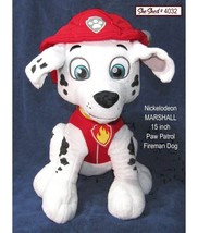 Nickelodeon Paw Patrol 15 inch Marshall Plush Toy Fireman Dog - used, very clean - £13.27 GBP