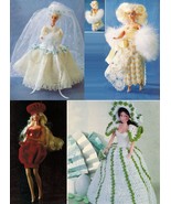 5X Barbie Clothes Royal Wedding Dress Tiara Bag Crochet Flower Baskets P... - $187.92 MXN