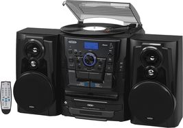 Jensen JMC-1250 Bluetooth Turntable Music Entertainment System - (33/45/... - $259.99