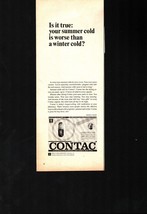 1964 Original Vintage Contac Cold Capsules Medicine Magazine Ad Nostalgic a9 - £20.71 GBP