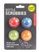 Kikkerland Reusable Bottle Scrubbies, Set of 4, Shake and Scrub Any Bottle - £5.46 GBP