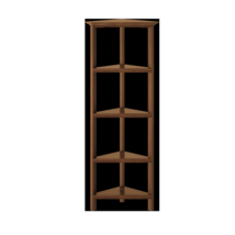 60&quot; Bookcase With 4 Shelves In Walnut - £246.59 GBP