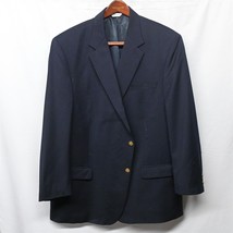 Joseph Feiss 50 Tall Navy Blue Gold 2 Button Blazer Suit Jacket Sport Coat - £42.51 GBP