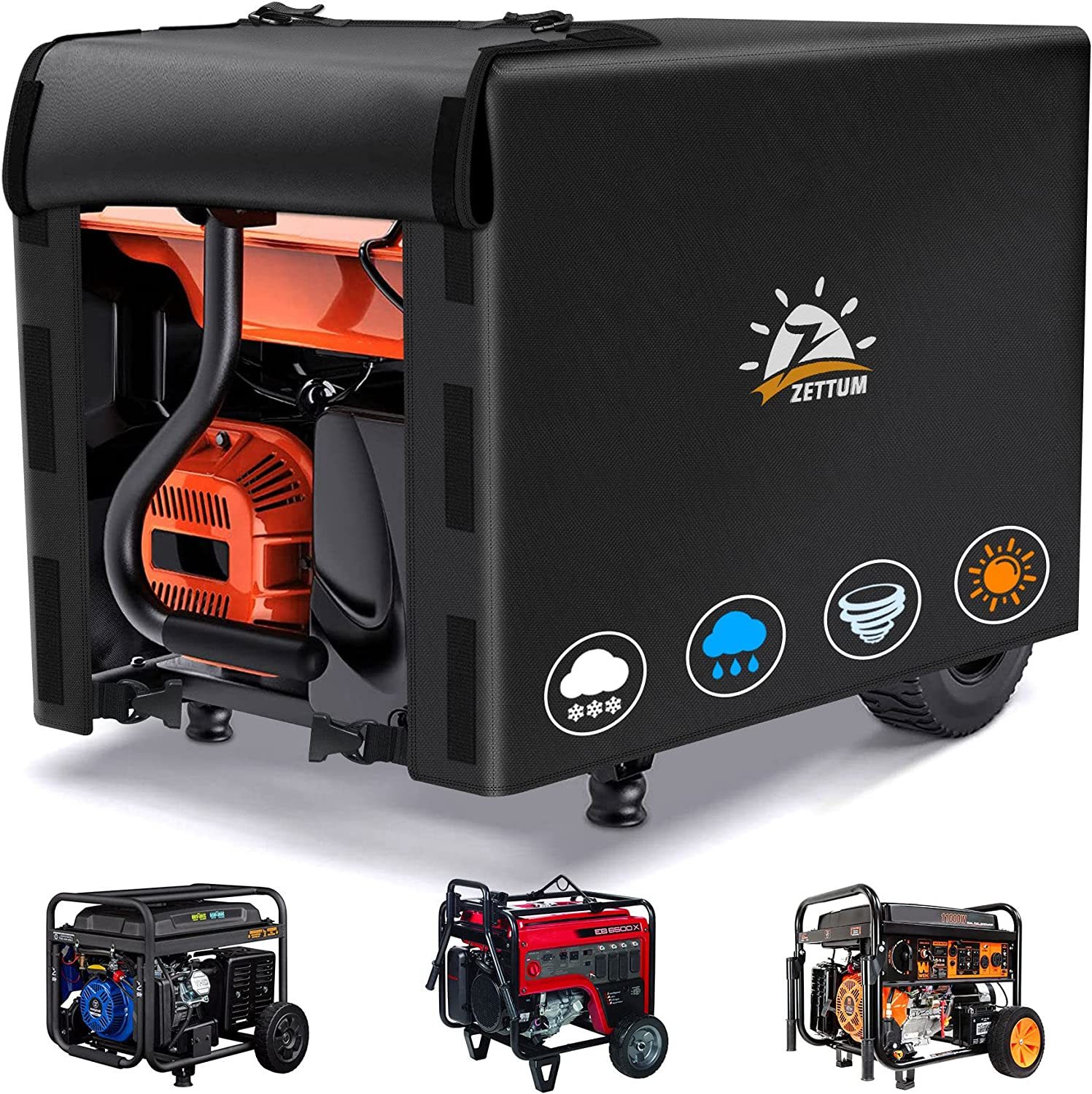 Zettum Generator Cover 32 Inch - 600D Outdoor Generator Covers Heavy, 10... - $38.99