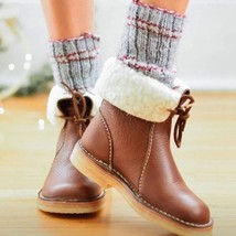 MudiBoots For Women Winter Comfortable Flat Martin Boots All-match Shoes Footwea - £43.29 GBP