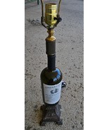 Cooper Thief Red Wine Glass Bottle Table Lamp Handmade By Me Corded Elec... - €39,35 EUR