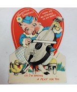 Vintage Valentine Card No Strings To My Heart ~ Movable - $259.89 MXN