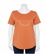 Nike Women&#39;s Sportswear Icon Clash Graphic Tee, RUST, 1X - $20.62 CAD
