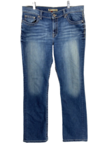 BKE Buckle Size 33x33.5 Drew Boot Men&#39;s Stretch Blue Denim Jeans Faded - £18.97 GBP