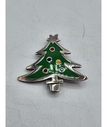 Vintage Anne Harvey Mexico Pin Brooch Sterling Silver Enamel Christmas Tree - £33.08 GBP