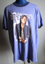 Keith Urban Ripcord Tour Blue Ringer Women&#39;s Short Sleeve T-Shirt ~XL~ - £11.19 GBP