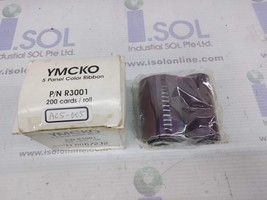 YMCKO R3001 5 Panel Color Ribbon 200 Cards /Roll NEW - £65.04 GBP