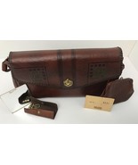 Vintage Meeker Purse Tooled Leather Shoulder Bag &amp; Original Accessories EUC - $123.70
