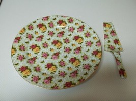 Formalities By Baum Bros Rose Cake Plate and Server - £25.90 GBP