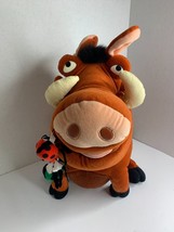 Disney Lion King Plush Pumba Bugs Hanging Mouth Large Stuffed Toy 17 in Jumbo - £19.44 GBP