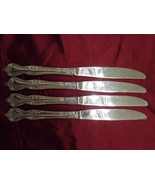 4 Used Oneida Azalea Flatware Knives (#2455)  - $20.54 CAD